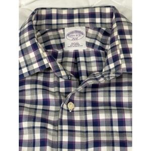 Brooks Brothers Mens 15.5 Slim Fit Long Sleeve Button Down 100% Cotton 346 Shirt